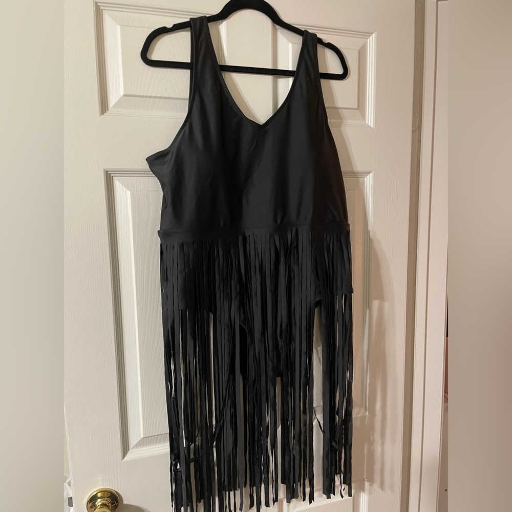 Plus Size Fringe Bottom One-Piece - NWOT